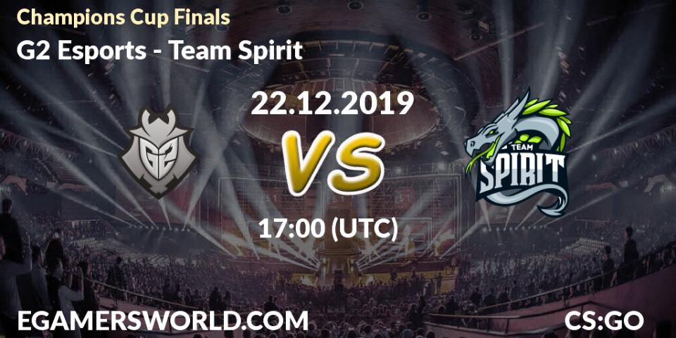 G2 Esports - Team Spirit: прогноз. 22.12.19, CS2 (CS:GO), Champions Cup Finals