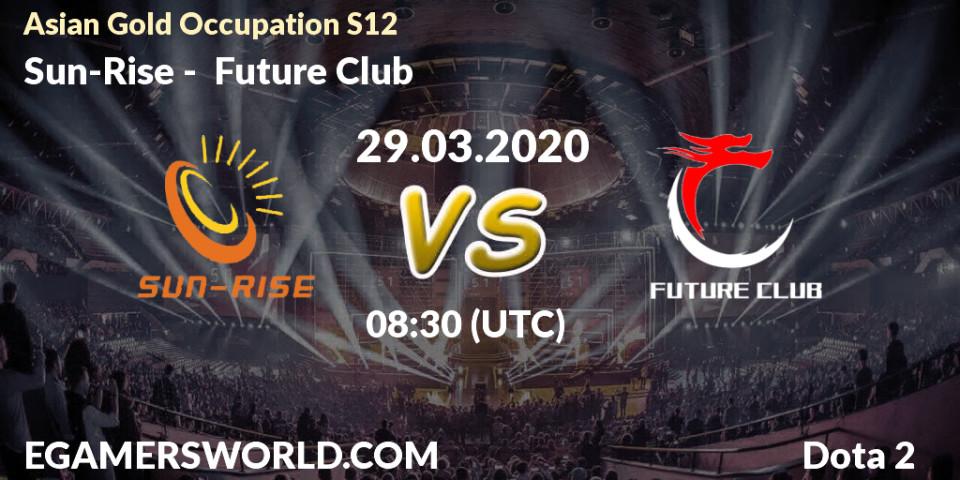 Sun-Rise - Future Club: прогноз. 29.03.20, Dota 2, Asian Gold Occupation S12