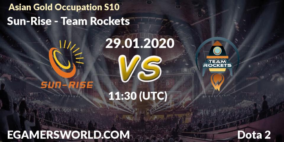 Sun-Rise - Team Rockets: прогноз. 29.01.20, Dota 2, Asian Gold Occupation S10