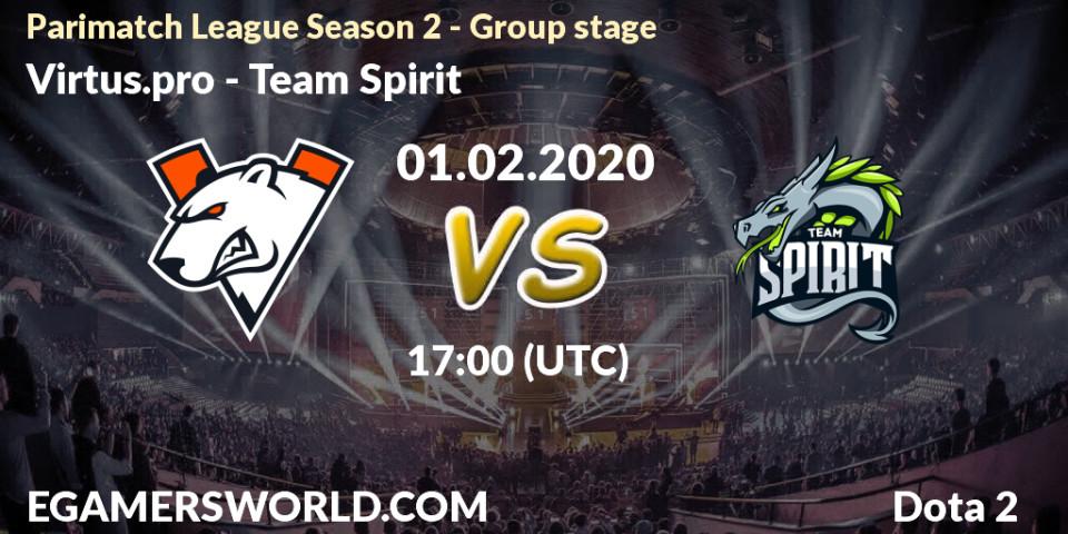 Virtus.pro - Team Spirit: прогноз. 27.02.20, Dota 2, Parimatch League Season 2 - Group stage