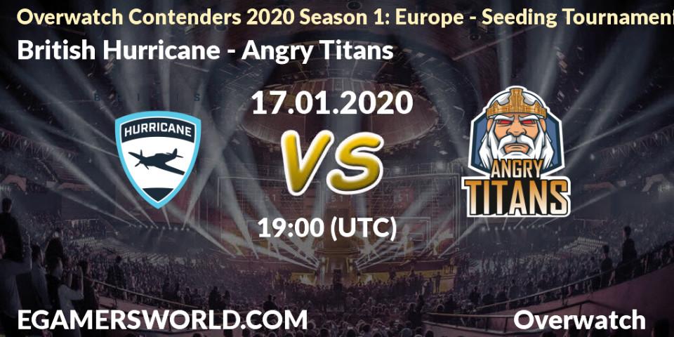 British Hurricane - Angry Titans: прогноз. 17.01.20, Overwatch, Overwatch Contenders 2020 Season 1: Europe - Seeding Tournament