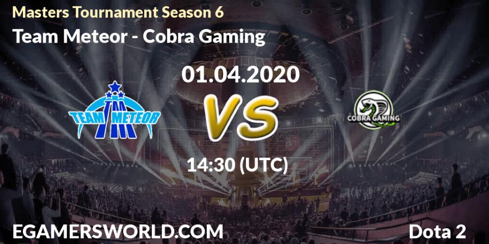 Team Meteor - Cobra Gaming: прогноз. 01.04.20, Dota 2, Masters Tournament Season 6