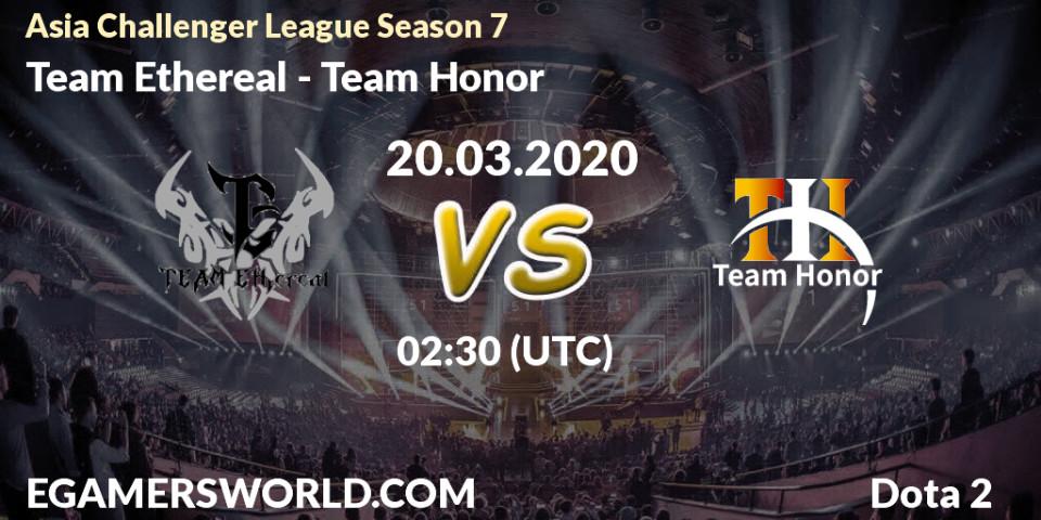 Team Ethereal - Team Honor: прогноз. 20.03.20, Dota 2, Asia Challenger League Season 7
