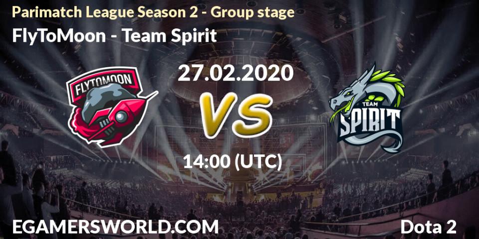 FlyToMoon - Team Spirit: прогноз. 27.02.20, Dota 2, Parimatch League Season 2 - Group stage