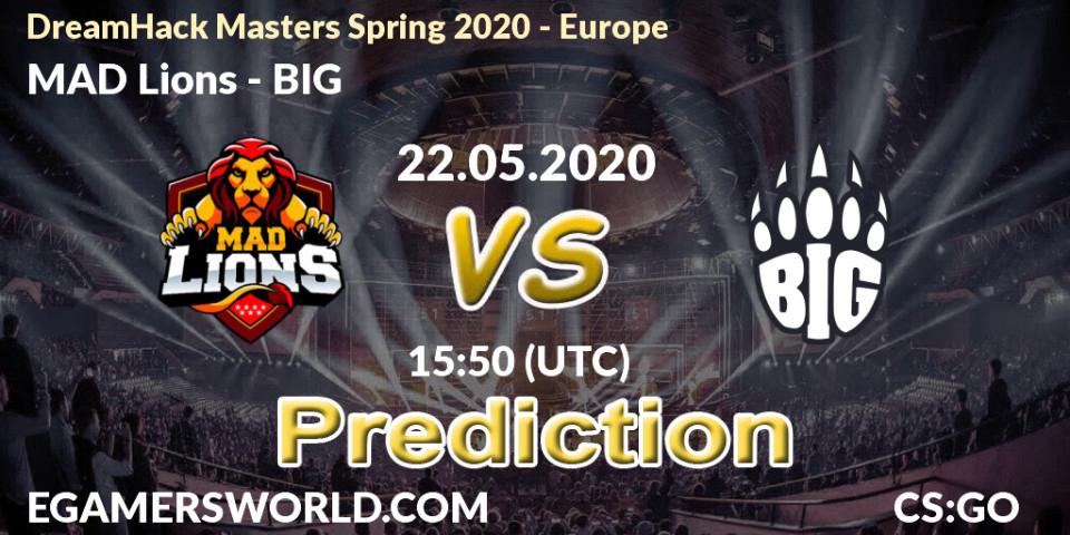 MAD Lions - BIG: прогноз. 22.05.20, CS2 (CS:GO), DreamHack Masters Spring 2020 - Europe