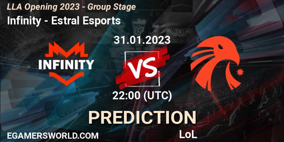 Infinity - Estral Esports: прогноз. 31.01.23, LoL, LLA Opening 2023 - Group Stage