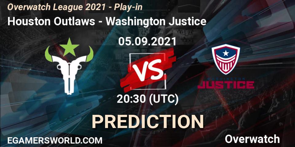 Houston Outlaws - Washington Justice: прогноз. 05.09.21, Overwatch, Overwatch League 2021 - Play-in