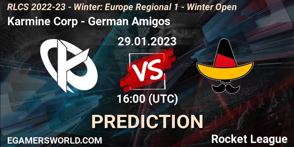 Karmine Corp - German Amigos: прогноз. 29.01.23, Rocket League, RLCS 2022-23 - Winter: Europe Regional 1 - Winter Open