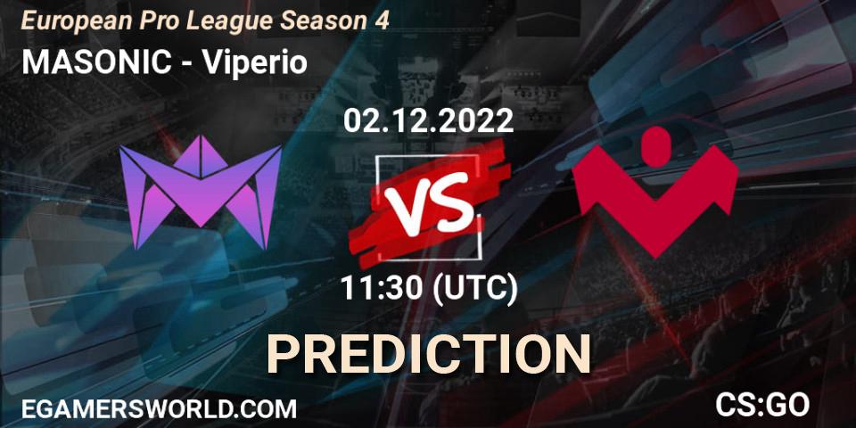 MASONIC - Viperio: прогноз. 02.12.22, CS2 (CS:GO), European Pro League Season 4