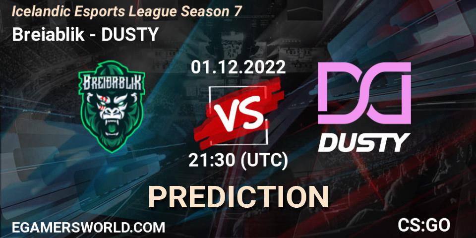 Breiðablik - DUSTY: прогноз. 01.12.22, CS2 (CS:GO), Icelandic Esports League Season 7
