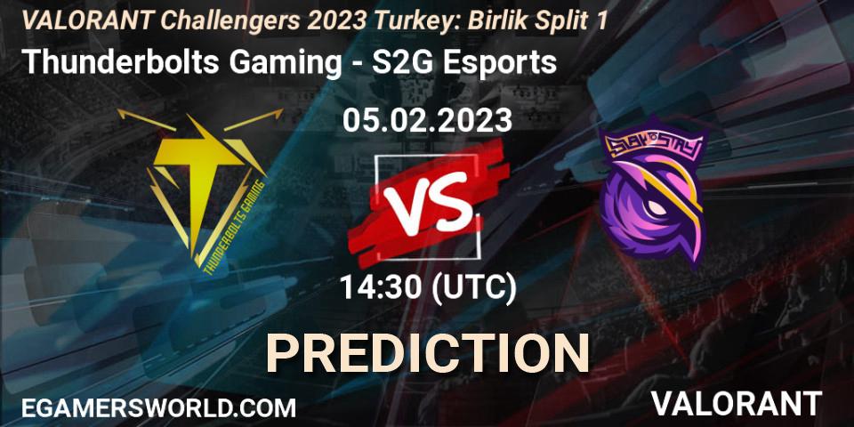 Thunderbolts Gaming - S2G Esports: прогноз. 05.02.23, VALORANT, VALORANT Challengers 2023 Turkey: Birlik Split 1