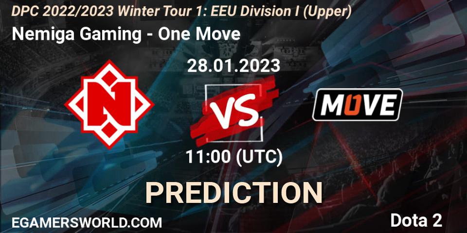 Nemiga Gaming - One Move: прогноз. 28.01.23, Dota 2, DPC 2022/2023 Winter Tour 1: EEU Division I (Upper)