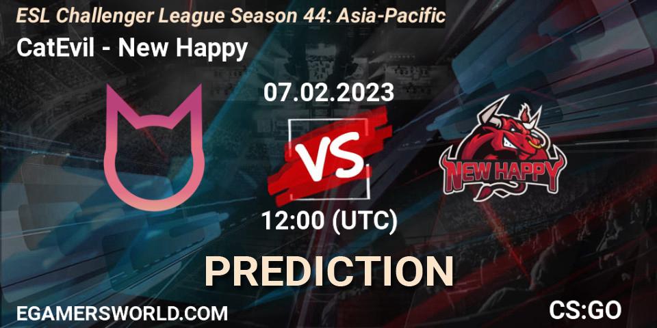 CatEvil - New Happy: прогноз. 07.02.23, CS2 (CS:GO), ESL Challenger League Season 44: Asia-Pacific