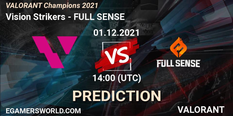 Vision Strikers - FULL SENSE: прогноз. 01.12.21, VALORANT, VALORANT Champions 2021