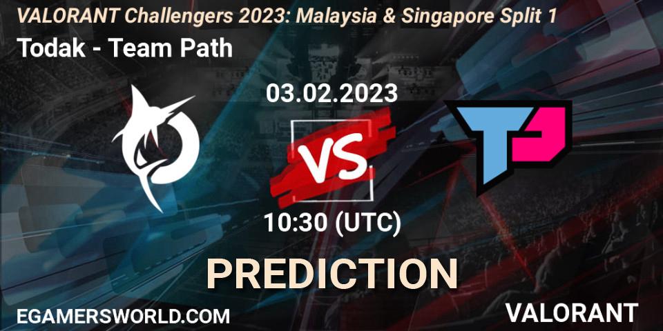 Todak - Team Path: прогноз. 03.02.23, VALORANT, VALORANT Challengers 2023: Malaysia & Singapore Split 1