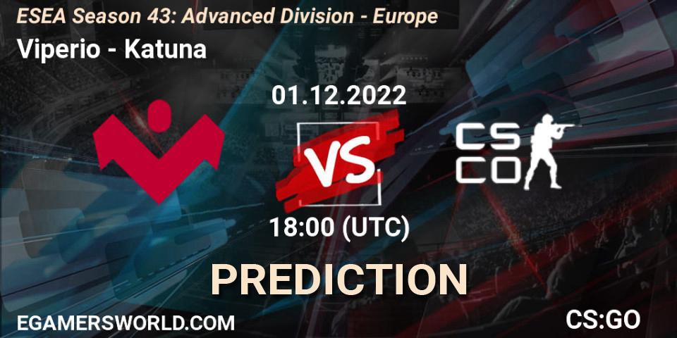 Viperio - Katuna: прогноз. 01.12.22, CS2 (CS:GO), ESEA Season 43: Advanced Division - Europe