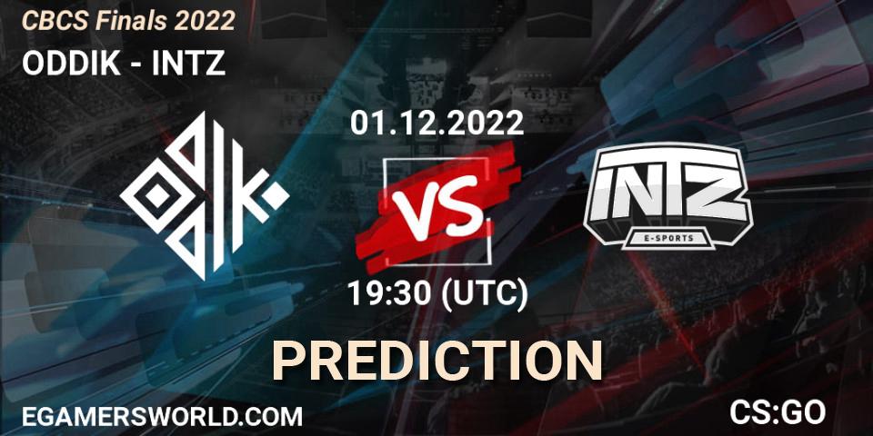 ODDIK - INTZ: прогноз. 01.12.22, CS2 (CS:GO), CBCS Finals 2022