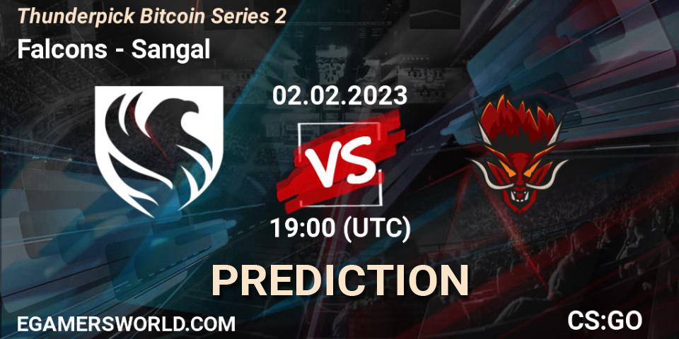 Falcons - Sangal: прогноз. 02.02.23, CS2 (CS:GO), Thunderpick Bitcoin Series 2