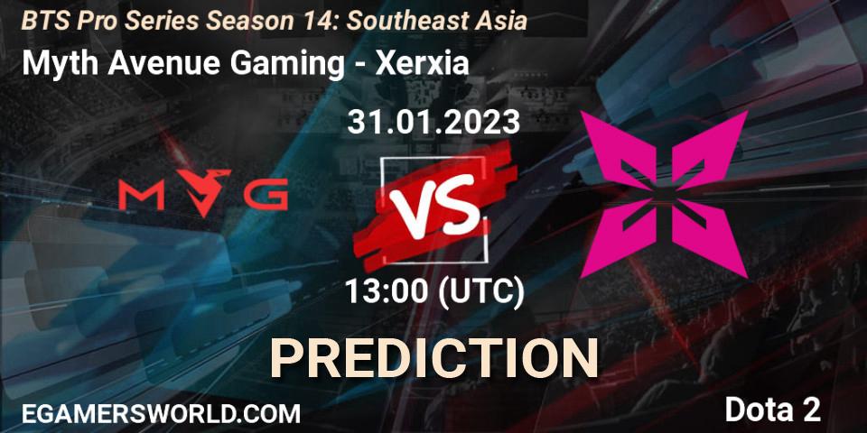 Myth Avenue Gaming - Xerxia: прогноз. 31.01.23, Dota 2, BTS Pro Series Season 14: Southeast Asia