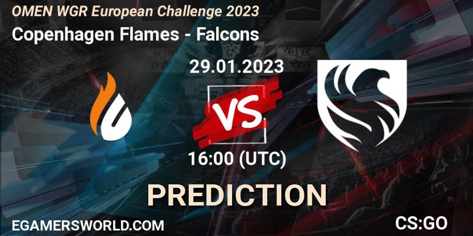 Copenhagen Flames - Falcons: прогноз. 29.01.23, CS2 (CS:GO), OMEN WGR European Challenge 2023
