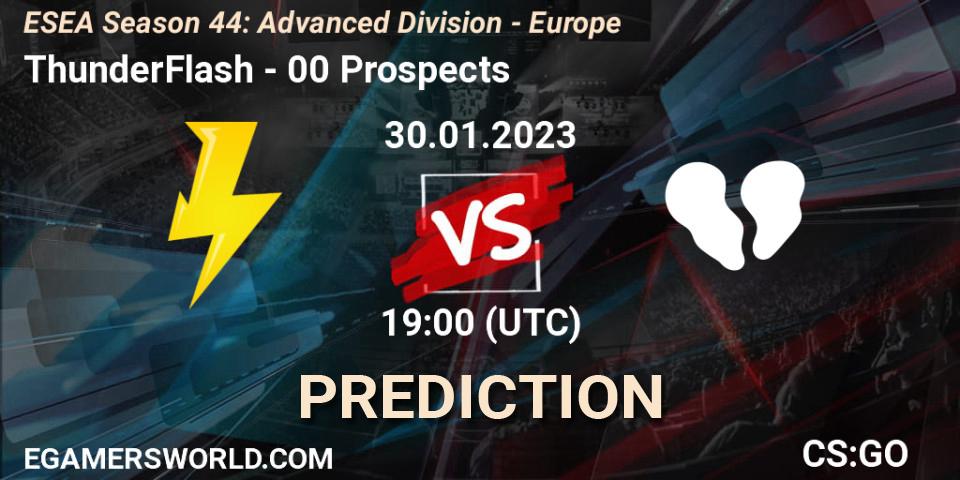 ThunderFlash - 00 Prospects: прогноз. 07.02.23, CS2 (CS:GO), ESEA Season 44: Advanced Division - Europe