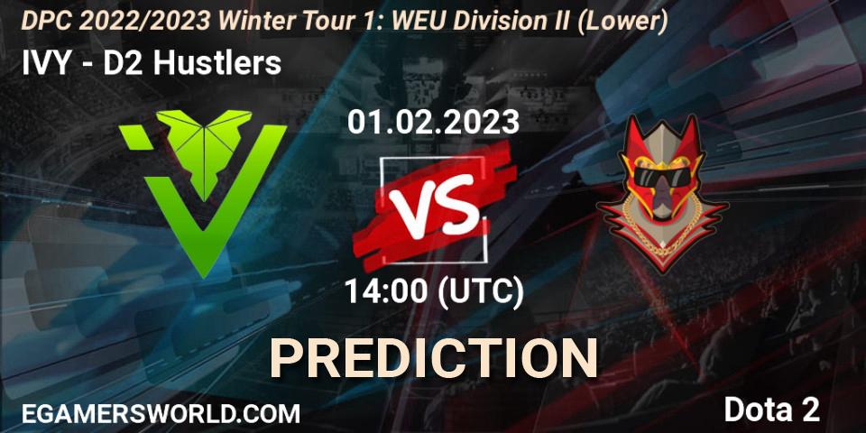 IVY - D2 Hustlers: прогноз. 01.02.23, Dota 2, DPC 2022/2023 Winter Tour 1: WEU Division II (Lower)