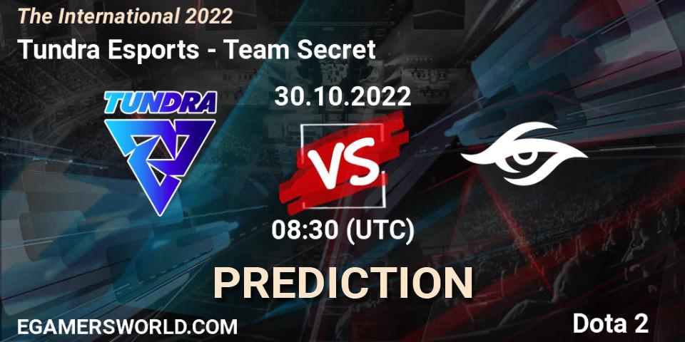 Tundra Esports - Team Secret: прогноз. 30.10.22, Dota 2, The International 2022