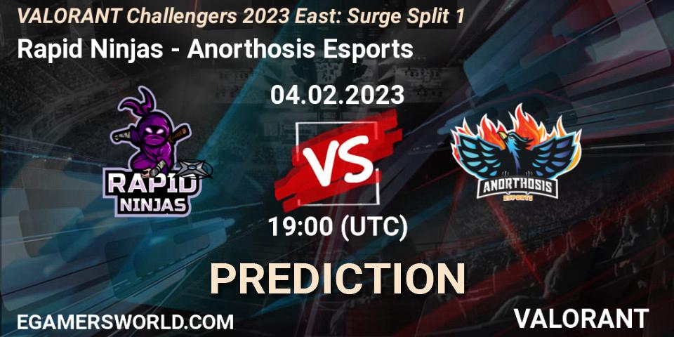 Rapid Ninjas - Anorthosis Esports: прогноз. 04.02.23, VALORANT, VALORANT Challengers 2023 East: Surge Split 1