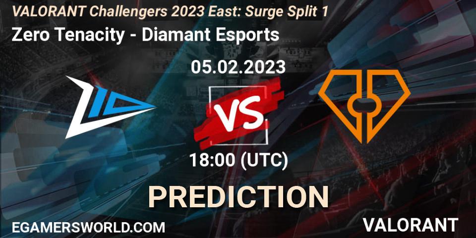 Zero Tenacity - Diamant Esports: прогноз. 05.02.23, VALORANT, VALORANT Challengers 2023 East: Surge Split 1