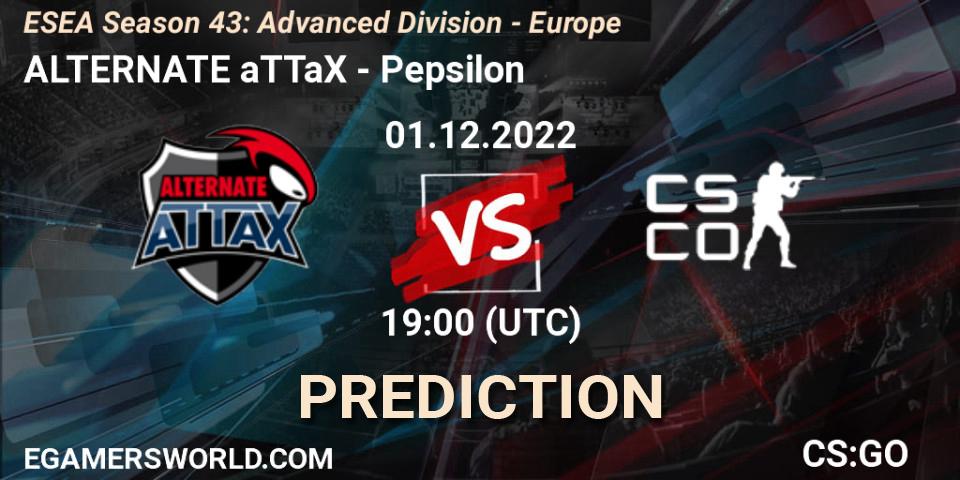 ALTERNATE aTTaX - Pepsilon: прогноз. 01.12.22, CS2 (CS:GO), ESEA Season 43: Advanced Division - Europe