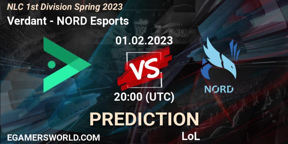 Verdant - NORD Esports: прогноз. 01.02.23, LoL, NLC 1st Division Spring 2023
