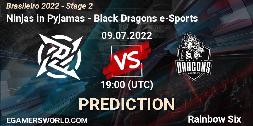 Ninjas in Pyjamas - Black Dragons e-Sports: прогноз. 09.07.22, Rainbow Six, Brasileirão 2022 - Stage 2