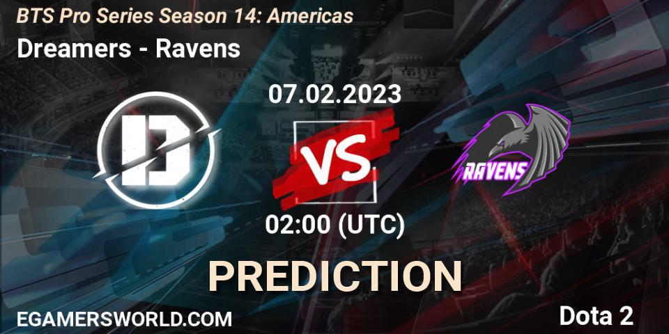 Dreamers - Ravens: прогноз. 09.02.23, Dota 2, BTS Pro Series Season 14: Americas