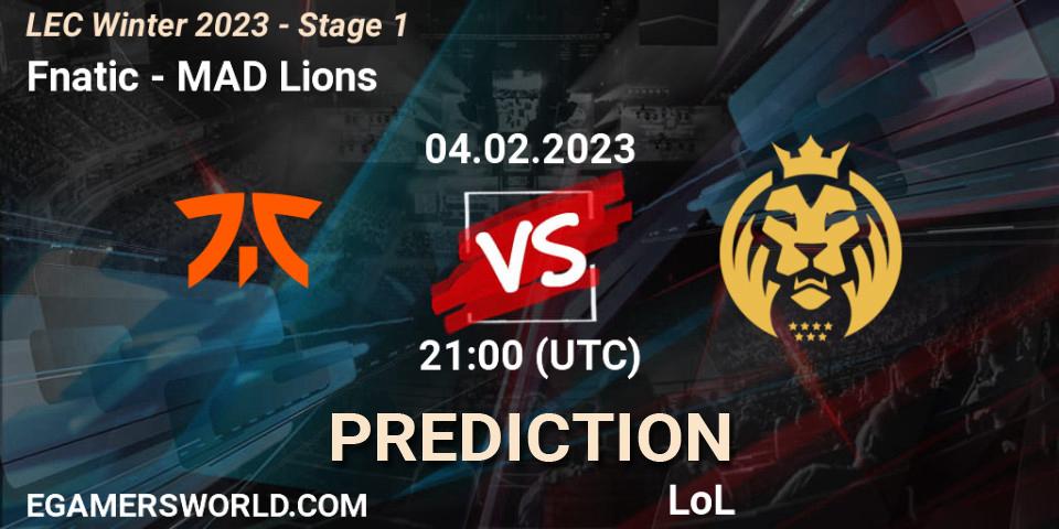 Fnatic - MAD Lions: прогноз. 04.02.23, LoL, LEC Winter 2023 - Stage 1