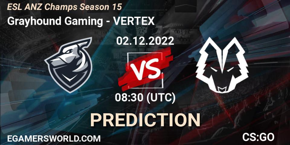 Grayhound Gaming - VERTEX: прогноз. 02.12.22, CS2 (CS:GO), ESL ANZ Champs Season 15