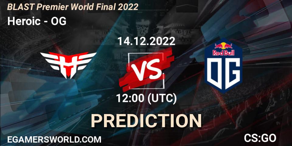 Heroic - OG: прогноз. 14.12.22, CS2 (CS:GO), BLAST Premier World Final 2022