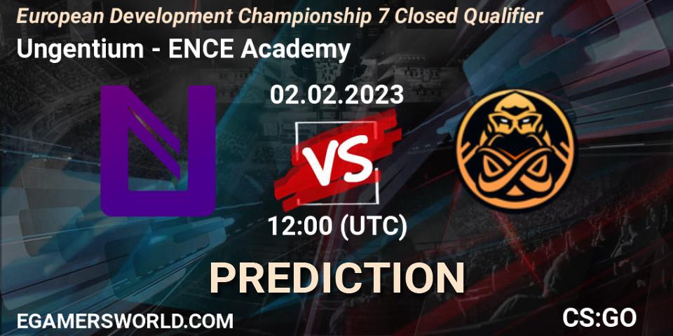 Ungentium - ENCE Academy: прогноз. 02.02.23, CS2 (CS:GO), European Development Championship 7 Closed Qualifier