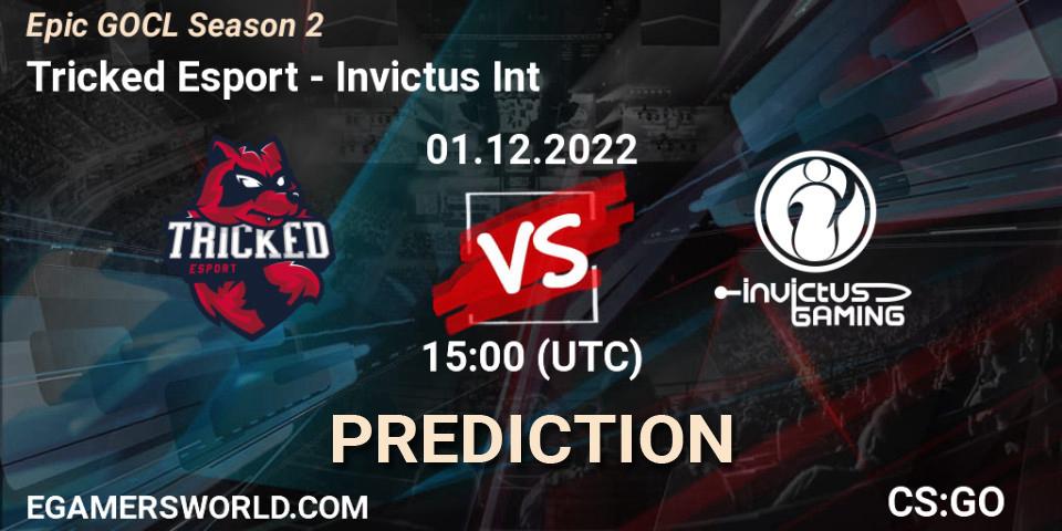 Tricked Esport - Invictus Int: прогноз. 01.12.22, CS2 (CS:GO), Epic GOCL Season 2