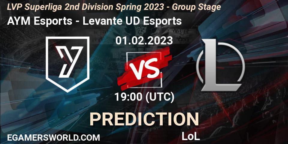 AYM Esports - Levante UD Esports: прогноз. 01.02.23, LoL, LVP Superliga 2nd Division Spring 2023 - Group Stage