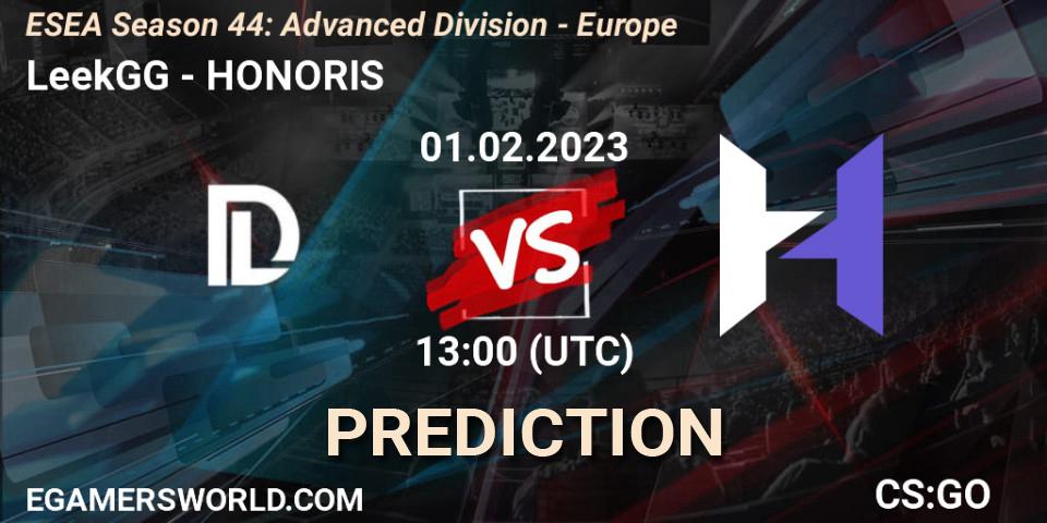 Scythe - HONORIS: прогноз. 01.02.23, CS2 (CS:GO), ESEA Season 44: Advanced Division - Europe