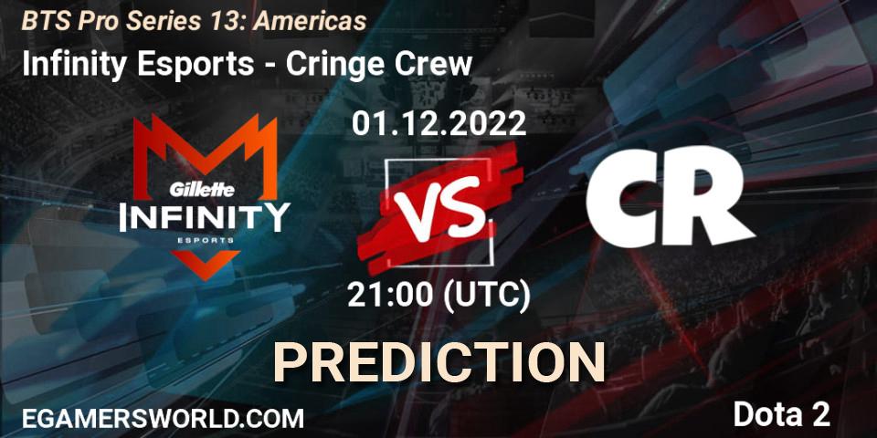 Infinity Esports - Cringe Crew: прогноз. 29.11.22, Dota 2, BTS Pro Series 13: Americas