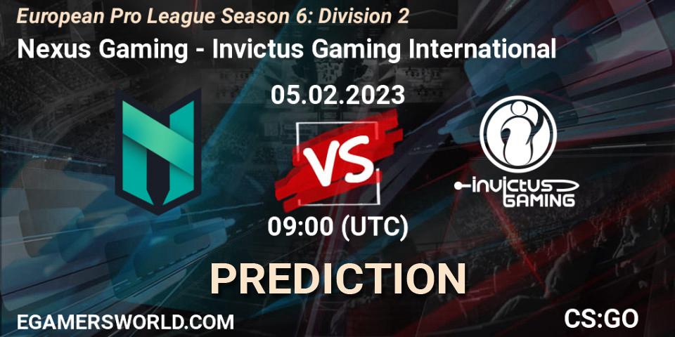 Nexus Gaming - Invictus Gaming International: прогноз. 05.02.23, CS2 (CS:GO), European Pro League Season 6: Division 2
