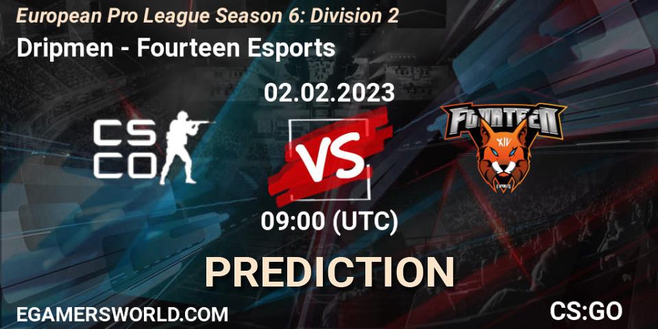 Dripmen - Fourteen Esports: прогноз. 02.02.23, CS2 (CS:GO), European Pro League Season 6: Division 2