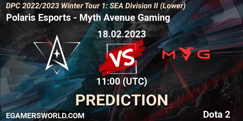 Polaris Esports - Myth Avenue Gaming: прогноз. 19.02.23, Dota 2, DPC 2022/2023 Winter Tour 1: SEA Division II (Lower)