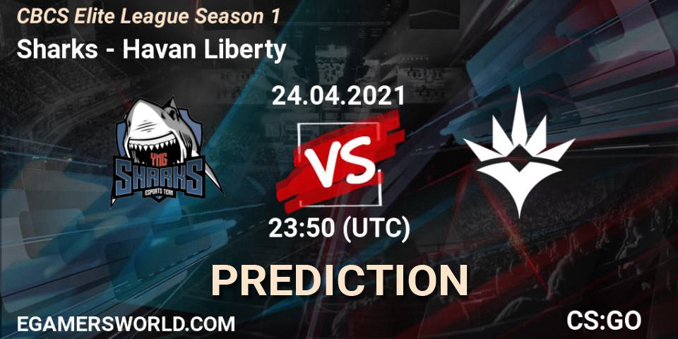 Sharks - Havan Liberty: прогноз. 24.04.21, CS2 (CS:GO), CBCS Elite League Season 1