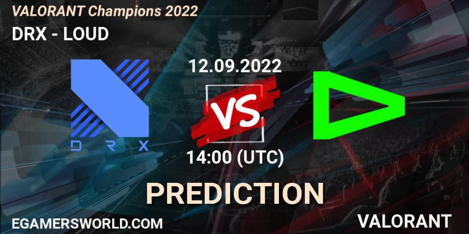 DRX - LOUD: прогноз. 12.09.22, VALORANT, VALORANT Champions 2022