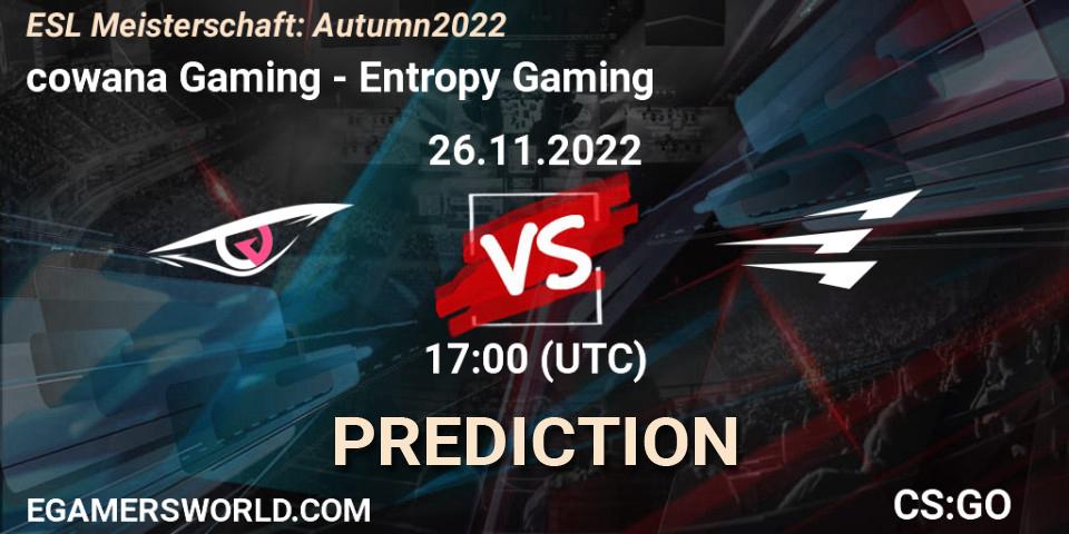 cowana Gaming - Entropy Gaming: прогноз. 26.11.22, CS2 (CS:GO), ESL Meisterschaft: Autumn 2022