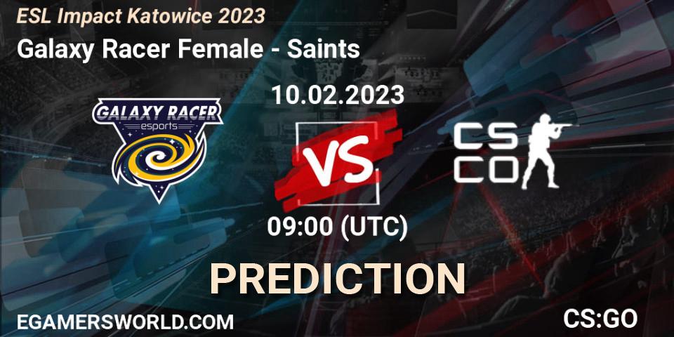 Galaxy Racer Female - Saints: прогноз. 10.02.23, CS2 (CS:GO), ESL Impact Katowice 2023