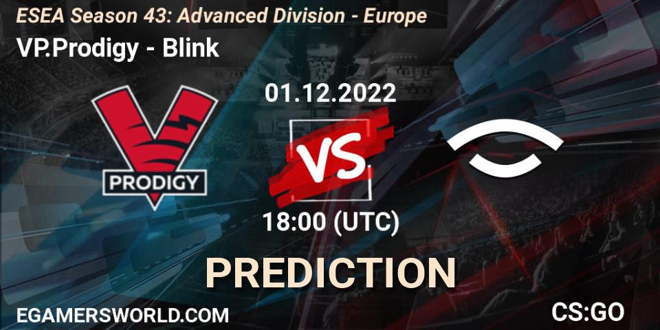 VP.Prodigy - Blink: прогноз. 01.12.22, CS2 (CS:GO), ESEA Season 43: Advanced Division - Europe