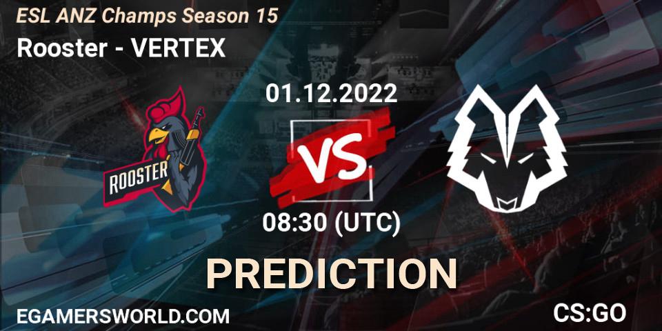 Rooster - VERTEX: прогноз. 01.12.22, CS2 (CS:GO), ESL ANZ Champs Season 15